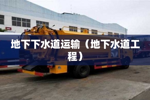 地下下水道運(yùn)輸（地下水道工程）