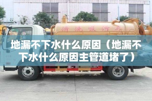 地漏不下水什么原因（地漏不下水什么原因主管道堵了）