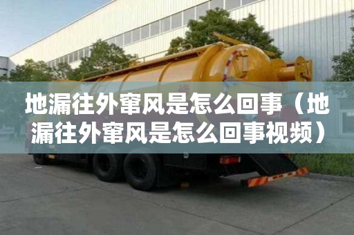 地漏往外竄風是怎么回事（地漏往外竄風是怎么回事視頻）
