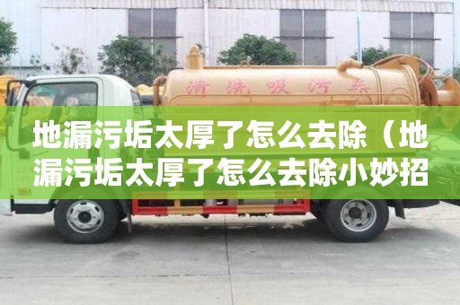 地漏污垢太厚了怎么去除(地漏污垢太厚了怎么去除小妙招) 地漏污垢太厚了怎么去除(地漏污垢太厚了怎么去除小妙招)