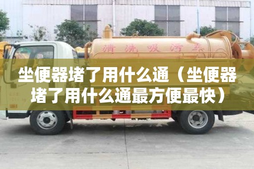 坐便器堵了用什么通（坐便器堵了用什么通最方便最快）