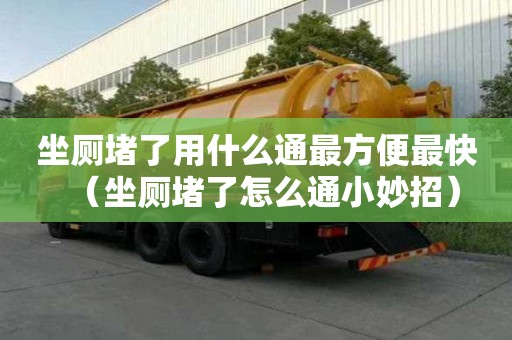 坐廁堵了用什么通最方便最快（坐廁堵了怎么通小妙招）