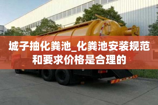 城子抽化糞池_化糞池安裝規范和要求價格是合理的
