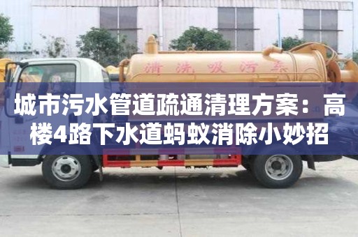 城市污水管道疏通清理方案：高樓4路下水道螞蟻消除小妙招