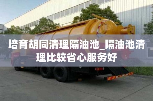培育胡同清理隔油池_隔油池清理比較省心服務好