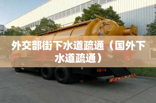 外交部街下水道疏通（國外下水道疏通）
