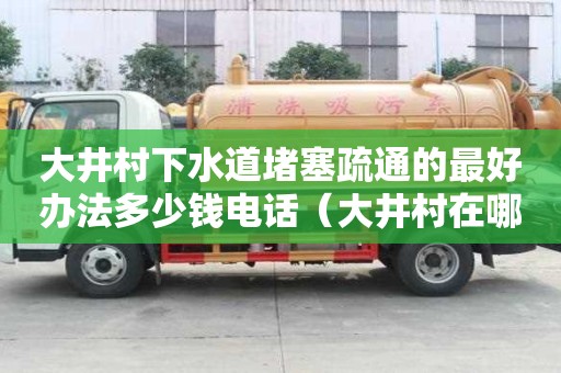 大井村下水道堵塞疏通的最好辦法多少錢電話（大井村在哪里）