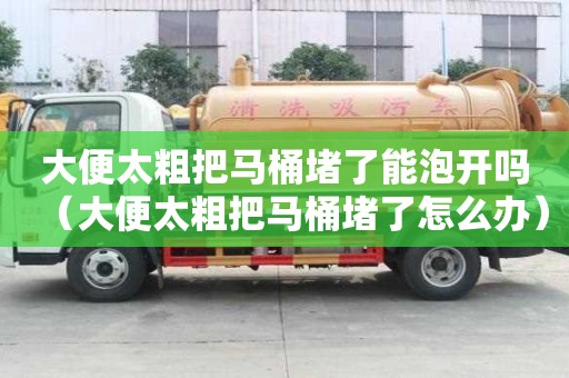 大便太粗把馬桶堵了能泡開嗎（大便太粗把馬桶堵了怎么辦）