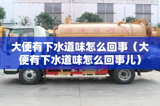 大便有下水道味怎么回事（大便有下水道味怎么回事兒）