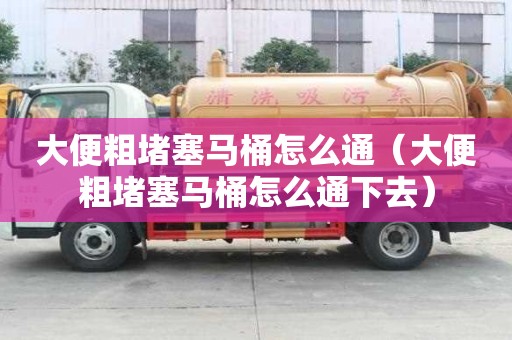 大便粗堵塞馬桶怎么通（大便粗堵塞馬桶怎么通下去）