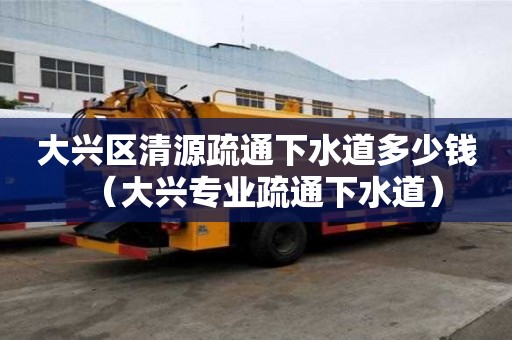 大興區清源疏通下水道多少錢（大興專業疏通下水道）