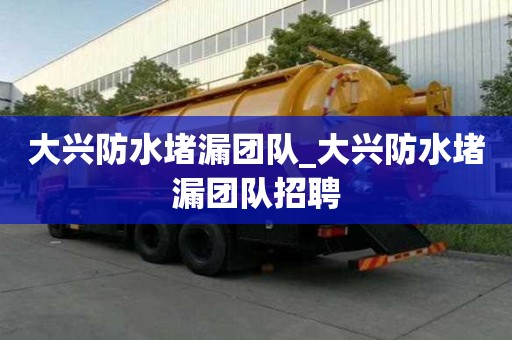 大興防水堵漏團隊_大興防水堵漏團隊招聘
