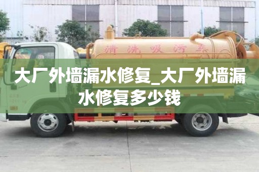 大廠外墻漏水修復_大廠外墻漏水修復多少錢