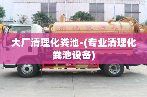 大廠清理化糞池-(專業(yè)清理化糞池設備)