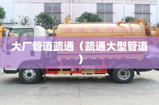 大廠管道疏通（疏通大型管道）
