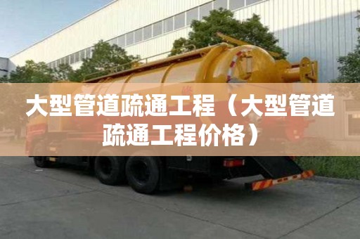 大型管道疏通工程（大型管道疏通工程價格）