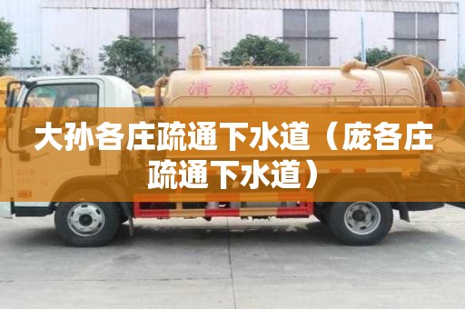 大孫各莊疏通下水道（龐各莊疏通下水道）