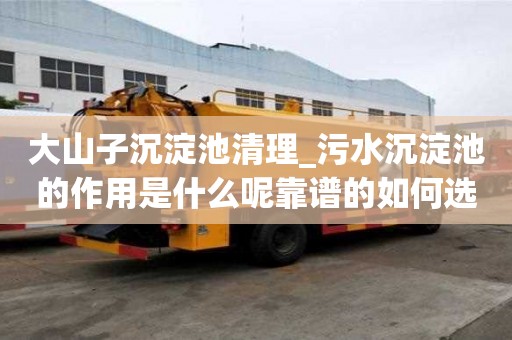 大山子沉淀池清理_污水沉淀池的作用是什么呢靠譜的如何選