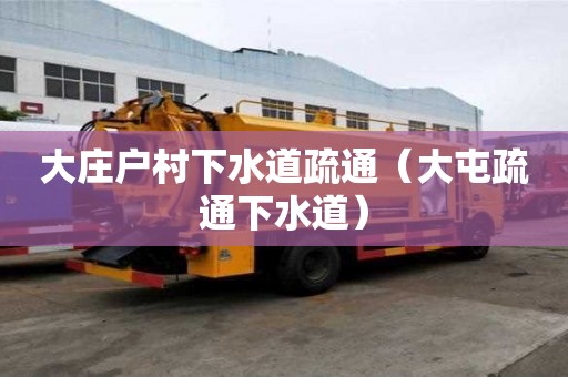 大莊戶村下水道疏通（大屯疏通下水道）