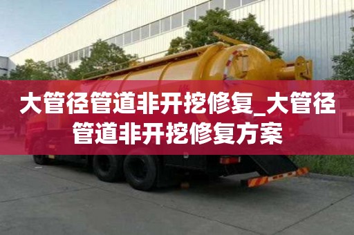 大管徑管道非開挖修復(fù)_大管徑管道非開挖修復(fù)方案