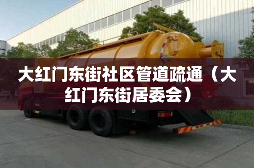 大紅門東街社區管道疏通（大紅門東街居委會）