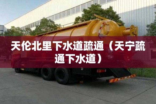天倫北里下水道疏通（天寧疏通下水道）