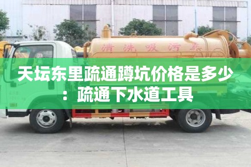 天壇東里疏通蹲坑價格是多少：疏通下水道工具