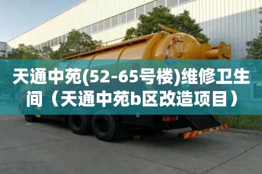 天通中苑(52-65號樓)維修衛生間（天通中苑b區改造項目）