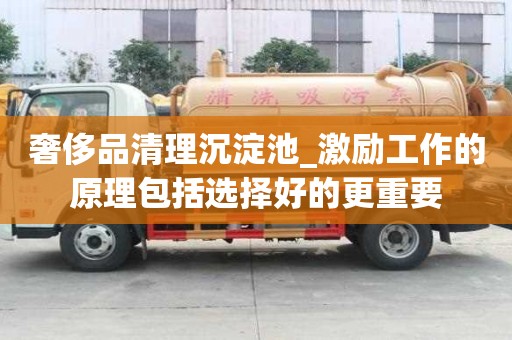 奢侈品清理沉淀池_激勵工作的原理包括選擇好的更重要