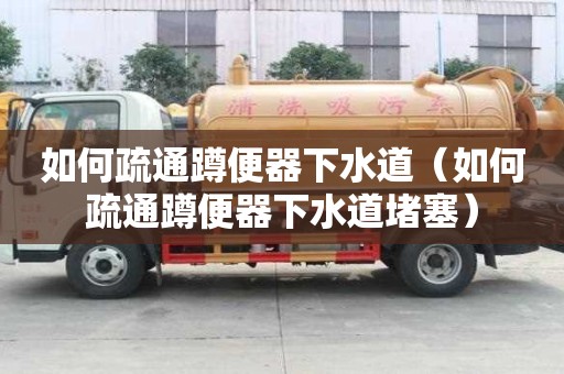 如何疏通蹲便器下水道（如何疏通蹲便器下水道堵塞）