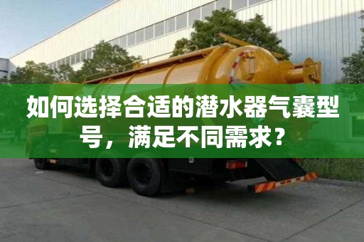 如何選擇合適的潛水器氣囊型號，滿足不同需求？