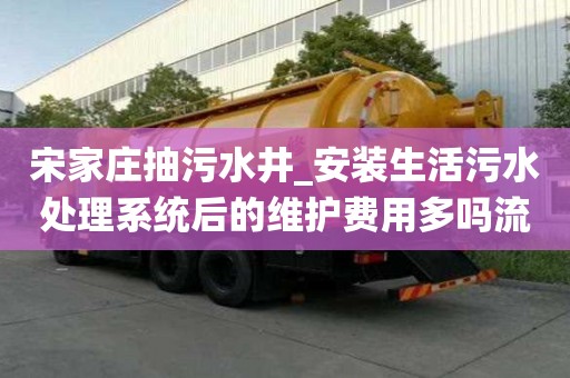 宋家莊抽污水井_安裝生活污水處理系統后的維護費用多嗎流程大盤點