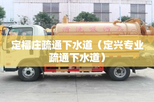 定福莊疏通下水道（定興專業疏通下水道）