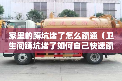 家里的蹲坑堵了怎么疏通（衛(wèi)生間蹲坑堵了如何自己快速疏通）