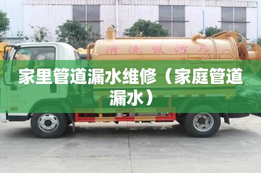 家里管道漏水維修（家庭管道漏水）