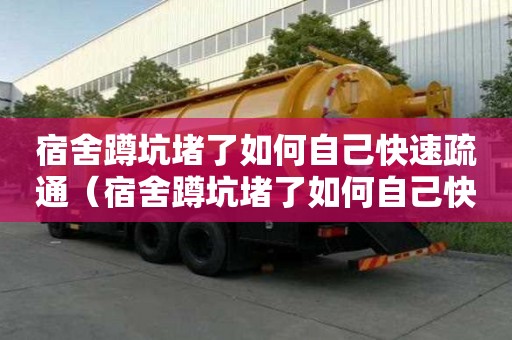 宿舍蹲坑堵了如何自己快速疏通（宿舍蹲坑堵了如何自己快速疏通馬桶）