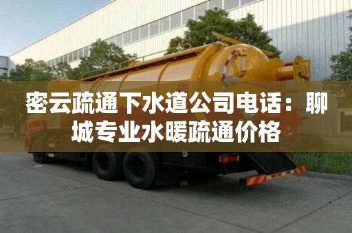 密云疏通下水道公司電話：聊城專業水暖疏通價格