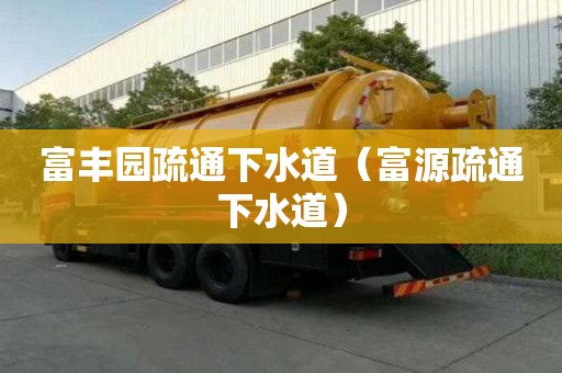 富豐園疏通下水道（富源疏通下水道）
