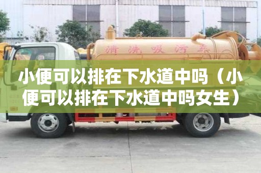 小便可以排在下水道中嗎（小便可以排在下水道中嗎女生）
