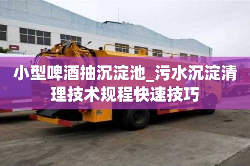 小型啤酒抽沉淀池_污水沉淀清理技術規程快速技巧
