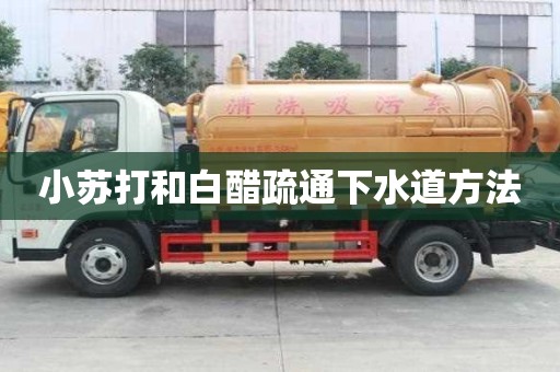 小蘇打和白醋疏通下水道方法