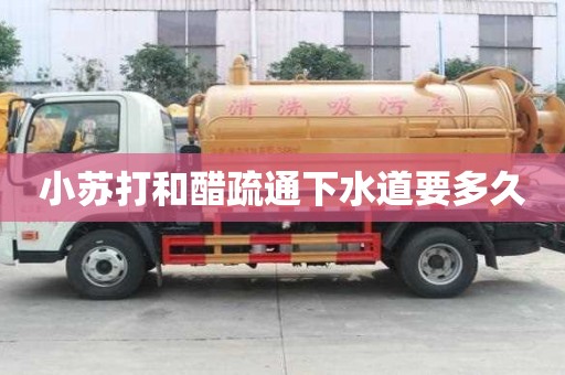 小蘇打和醋疏通下水道要多久