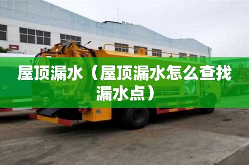 屋頂漏水（屋頂漏水怎么查找漏水點）