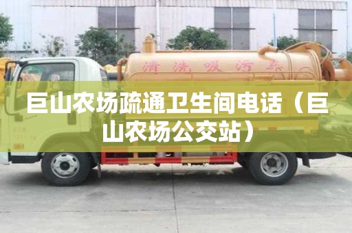 巨山農(nóng)場(chǎng)疏通衛(wèi)生間電話（巨山農(nóng)場(chǎng)公交站）