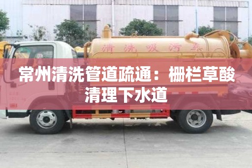 常州清洗管道疏通：柵欄草酸清理下水道