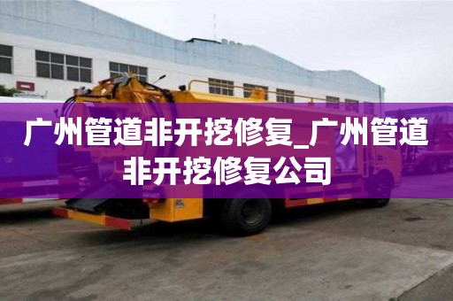 廣州管道非開挖修復_廣州管道非開挖修復公司