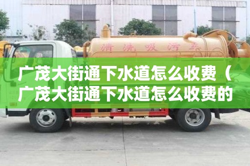 廣茂大街通下水道怎么收費(廣茂大街通下水道怎么收費的) 廣茂大街通下水道怎么收費(廣茂大街通下水道怎么收費的)