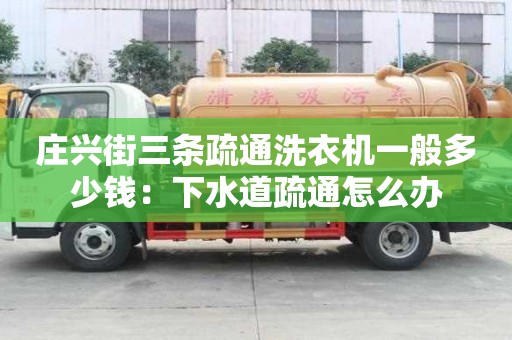 莊興街三條疏通洗衣機一般多少錢：下水道疏通怎么辦