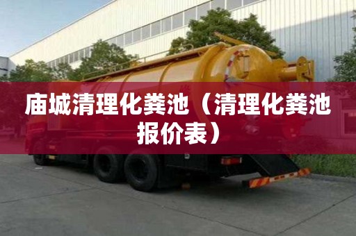廟城清理化糞池（清理化糞池報價表）