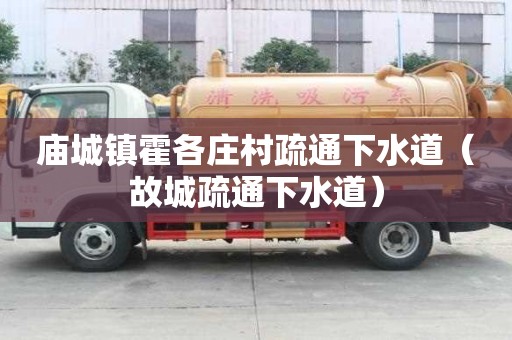 廟城鎮霍各莊村疏通下水道（故城疏通下水道）